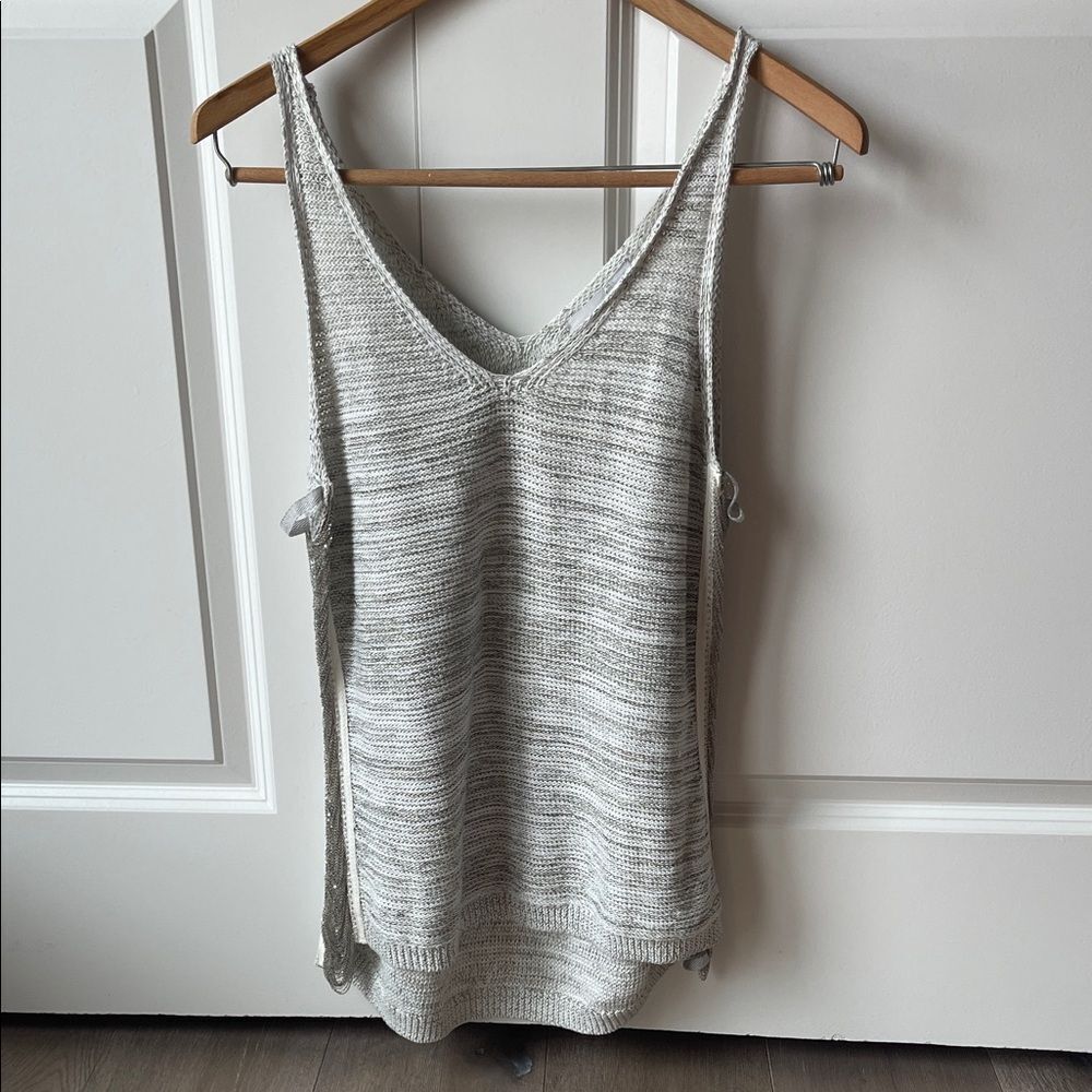 Women's Gray Knit Tank Top